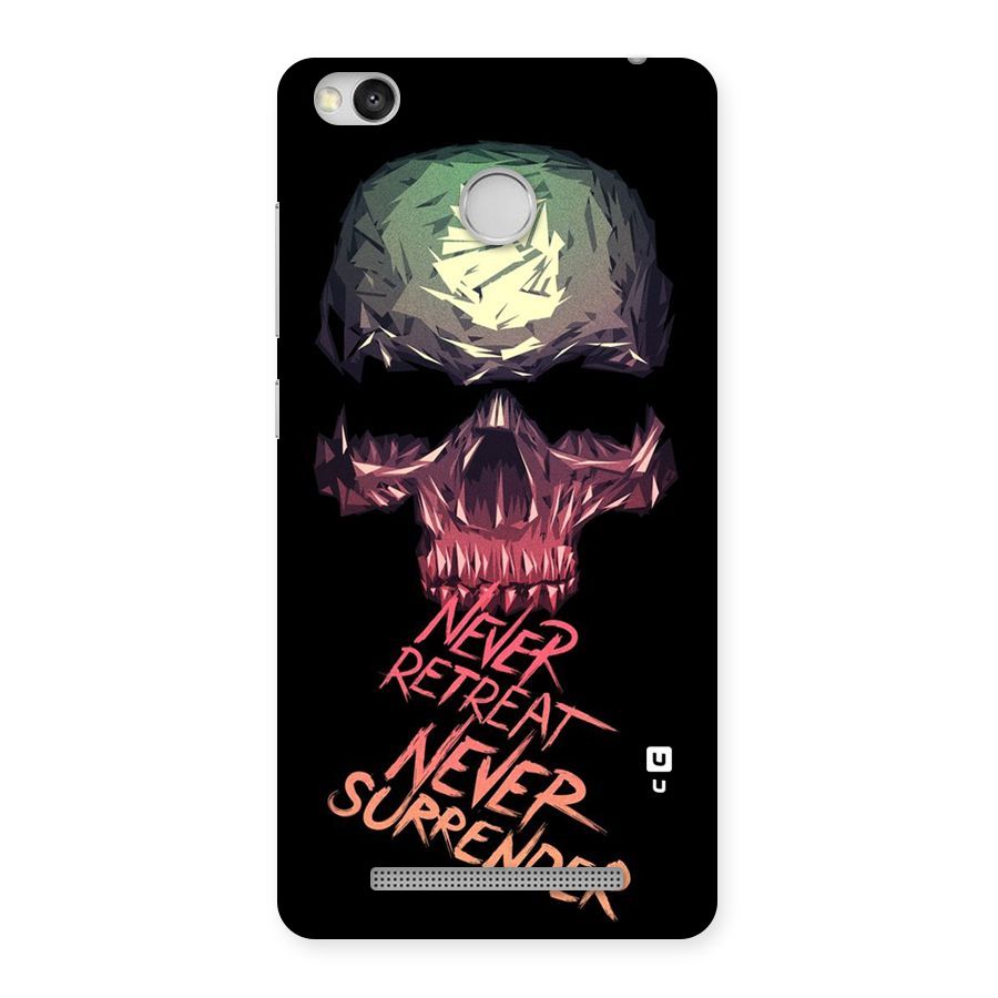 Never Retreat Back Case for Redmi 3S Prime