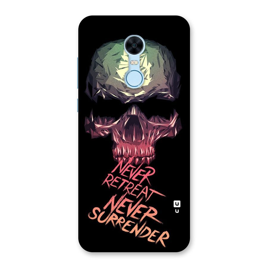 Never Retreat Back Case for Redmi Note 5