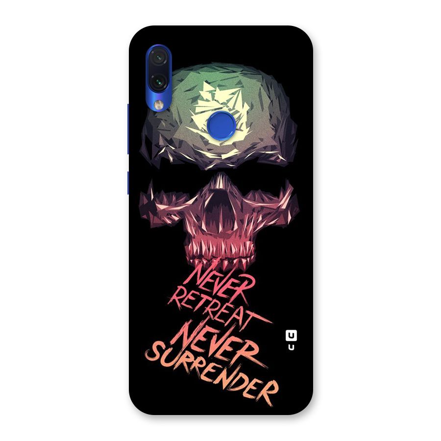 Never Retreat Back Case for Redmi Note 7