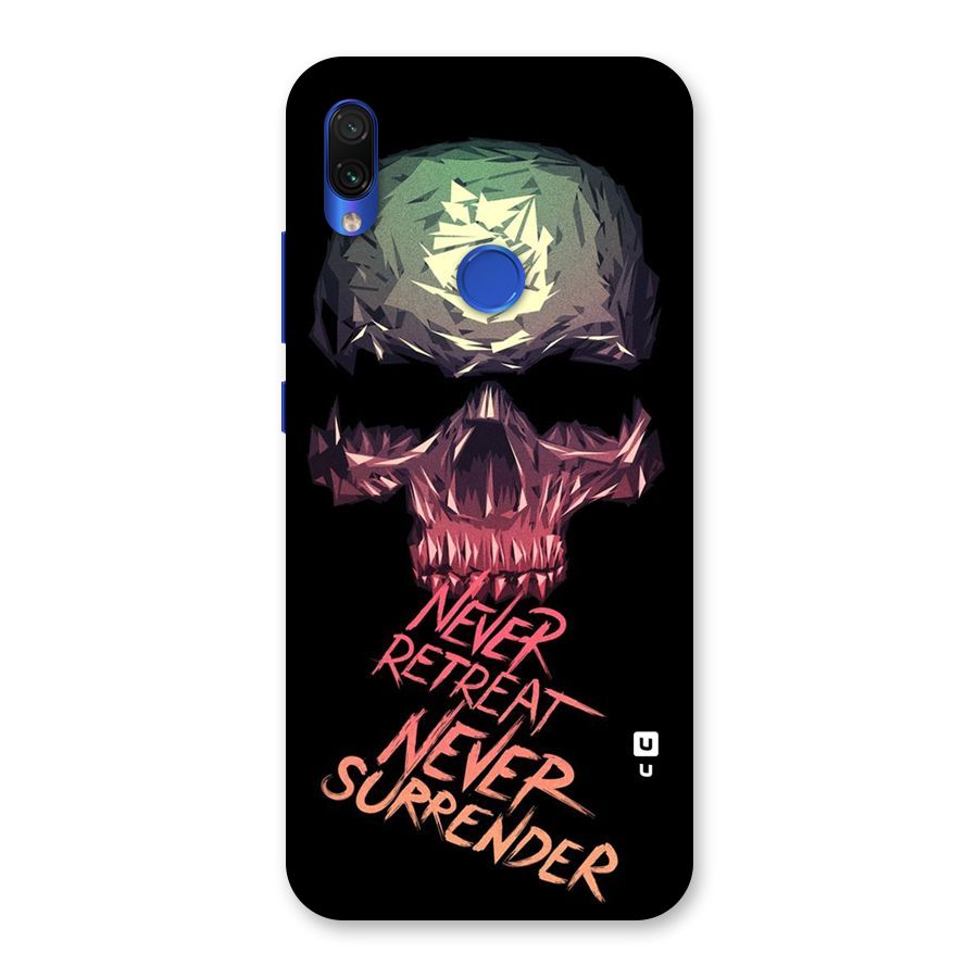 Never Retreat Back Case for Redmi Note 7S