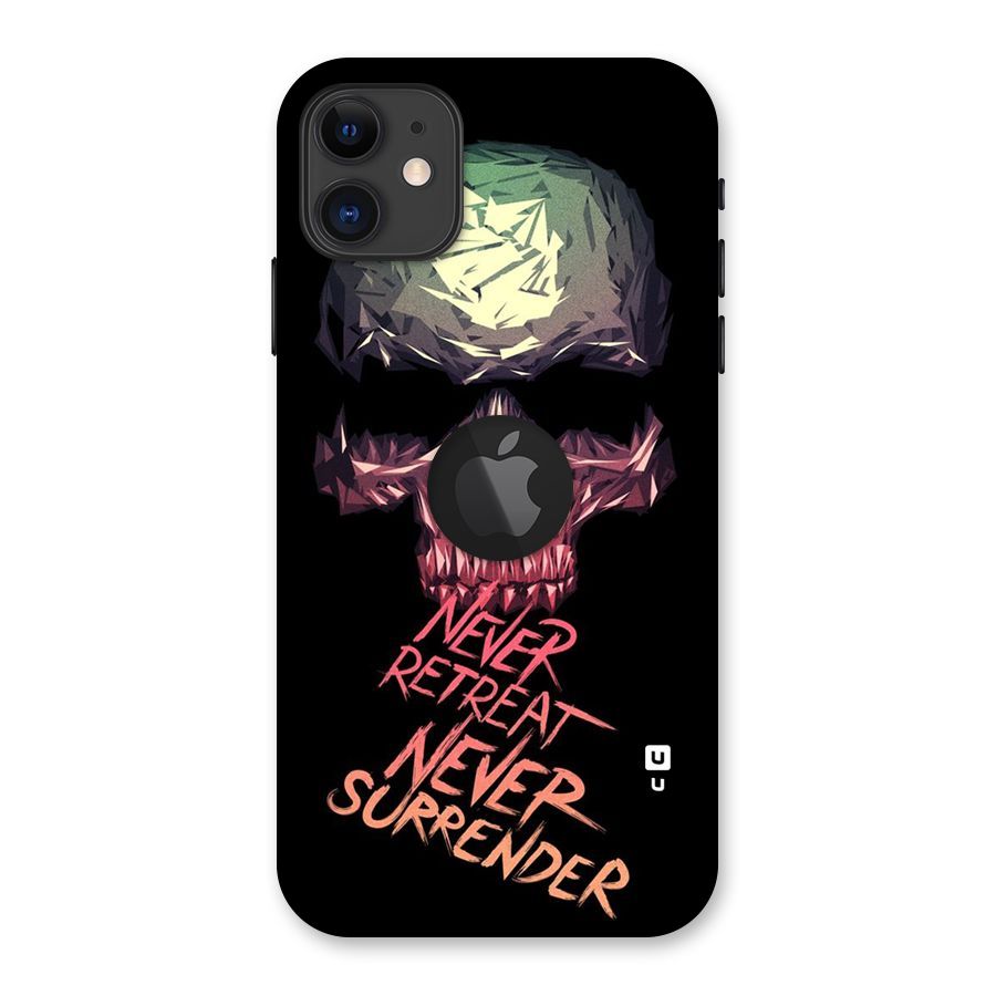 Never Retreat Back Case for iPhone 11 Logo Cut