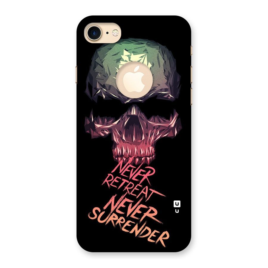 Never Retreat Back Case for iPhone 7 Logo Cut