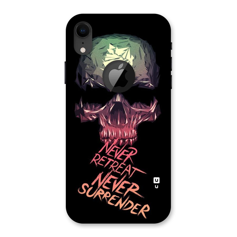 Never Retreat Back Case for iPhone XR Logo Cut
