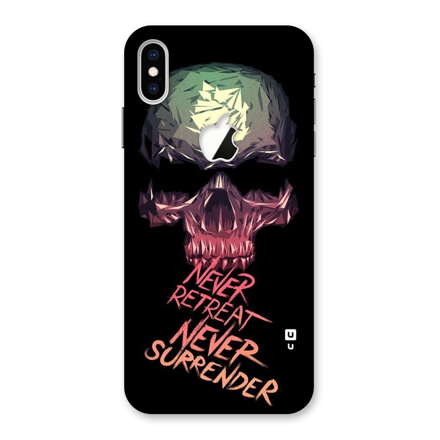 Never Retreat Back Case for iPhone XS Max Apple Cut
