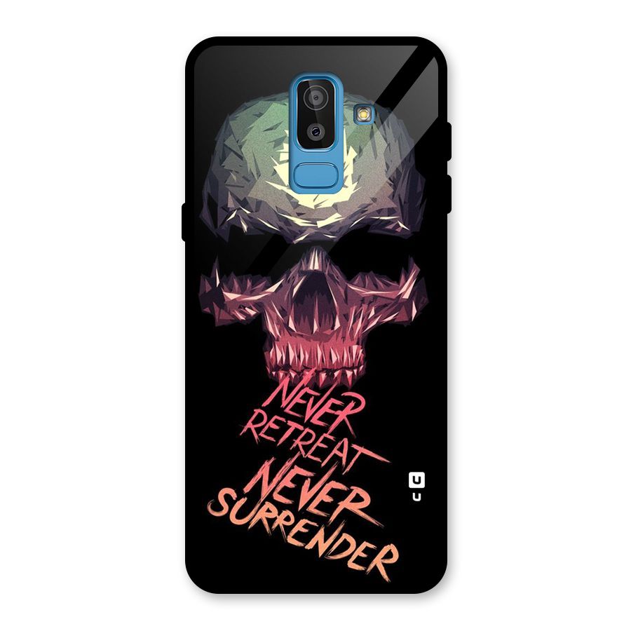 Never Retreat Glass Back Case for Galaxy J8