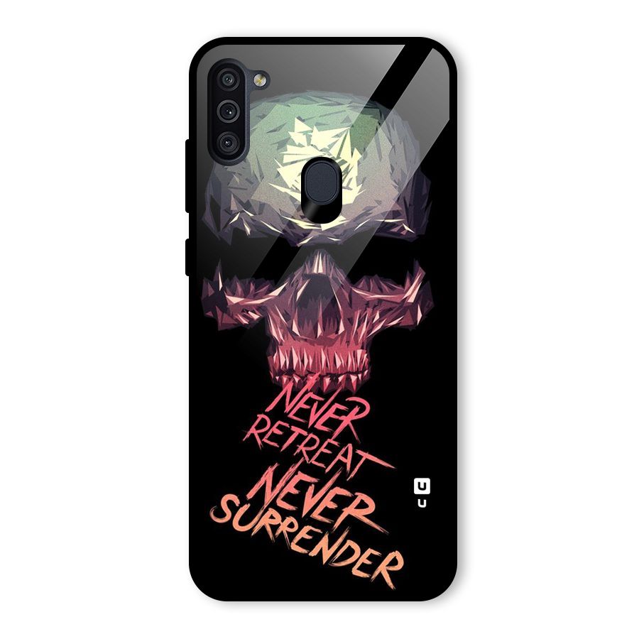 Never Retreat Glass Back Case for Galaxy M11