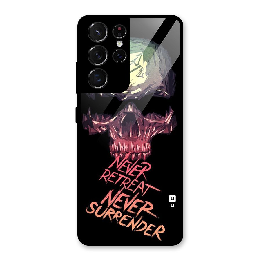 Never Retreat Glass Back Case for Galaxy S21 Ultra 5G
