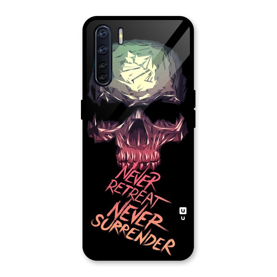 Never Retreat Glass Back Case for Oppo F15