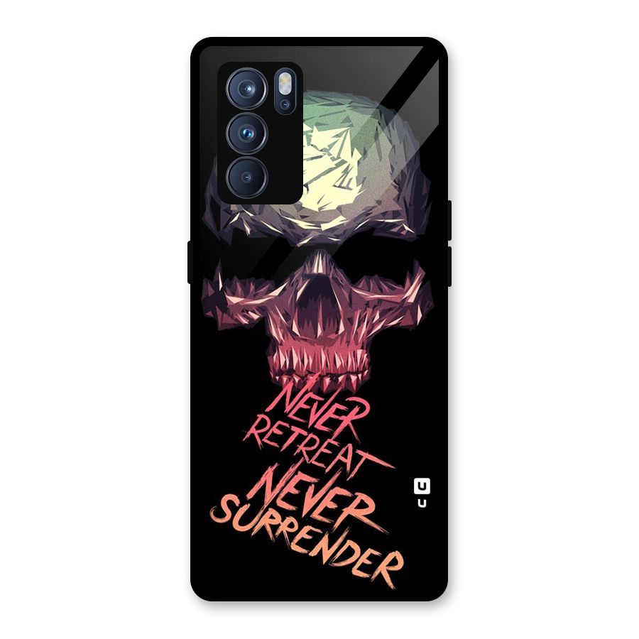 Never Retreat Glass Back Case for Oppo Reno6 Pro 5G