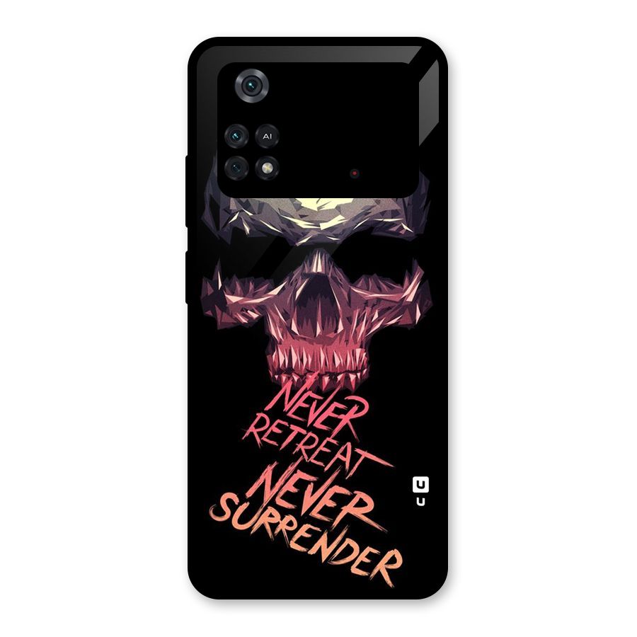 Never Retreat Glass Back Case for Poco M4 Pro 4G