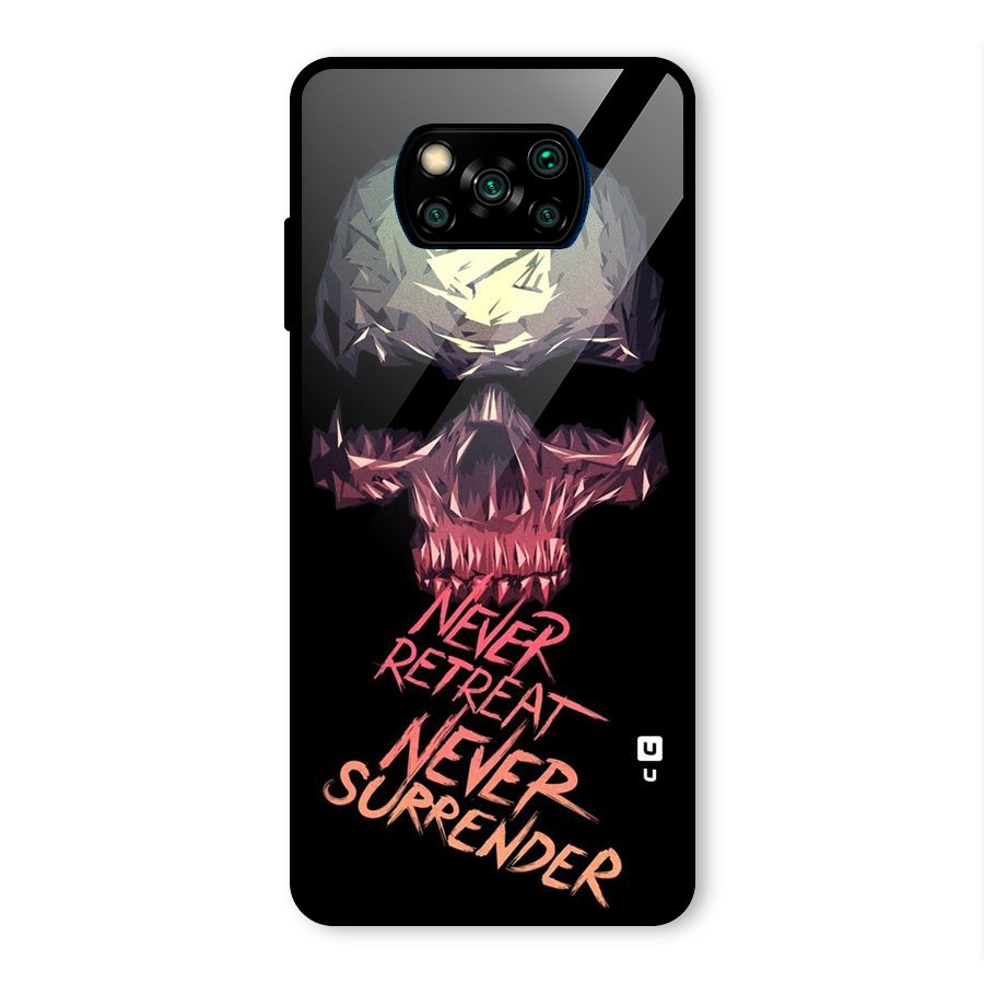 Never Retreat Glass Back Case for Poco X3 Pro