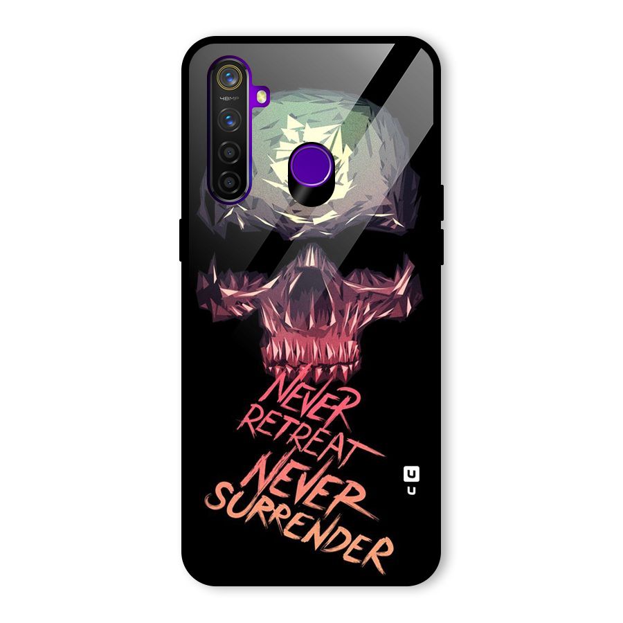 Never Retreat Glass Back Case for Realme 5 Pro