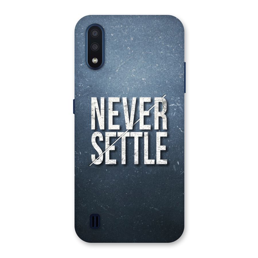 Never Settle Back Case for Galaxy M01