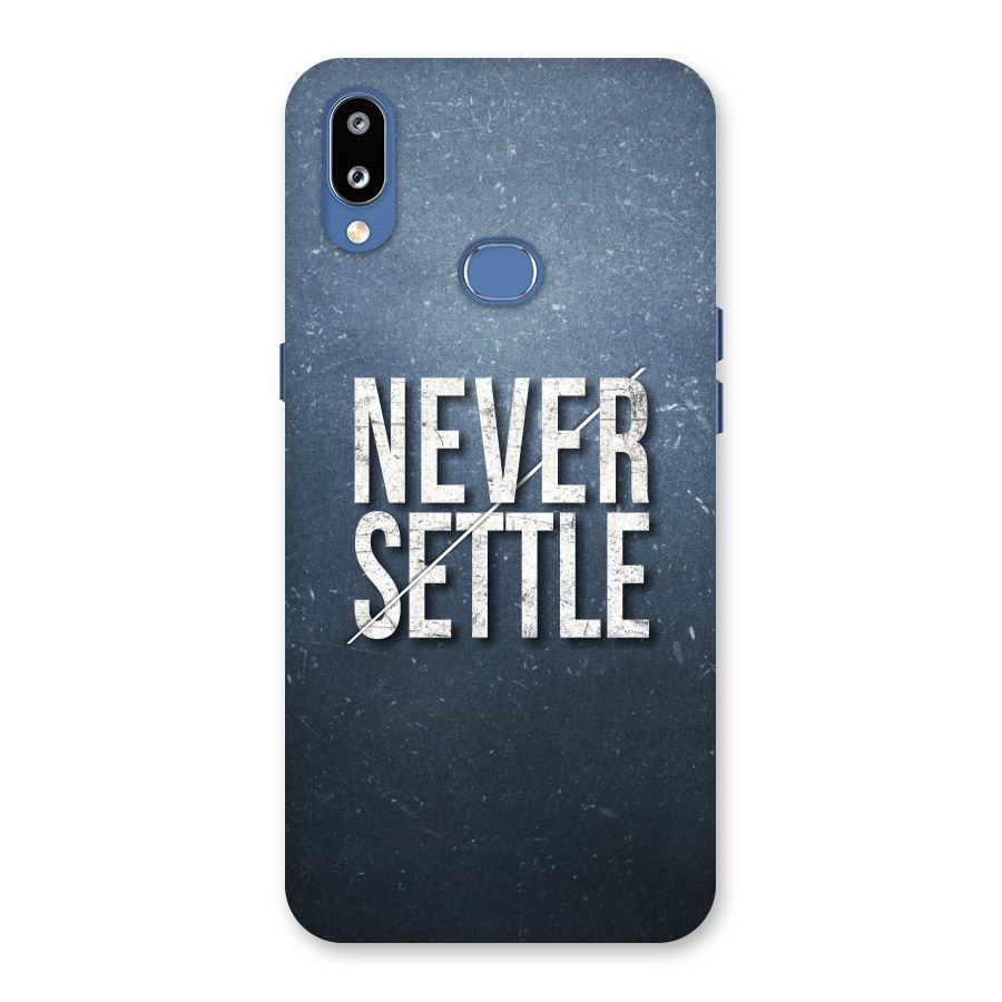 Never Settle Back Case for Galaxy M01s