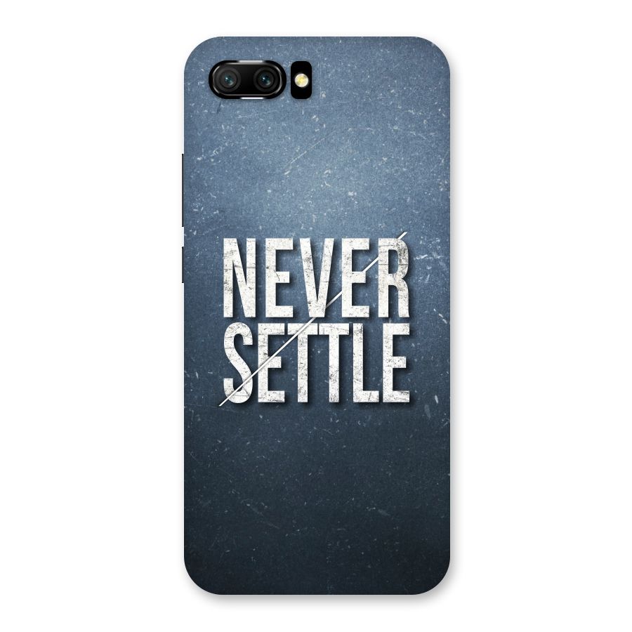 Never Settle Back Case for Honor 10