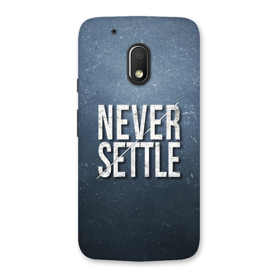 Never Settle Back Case for Moto G4 Play