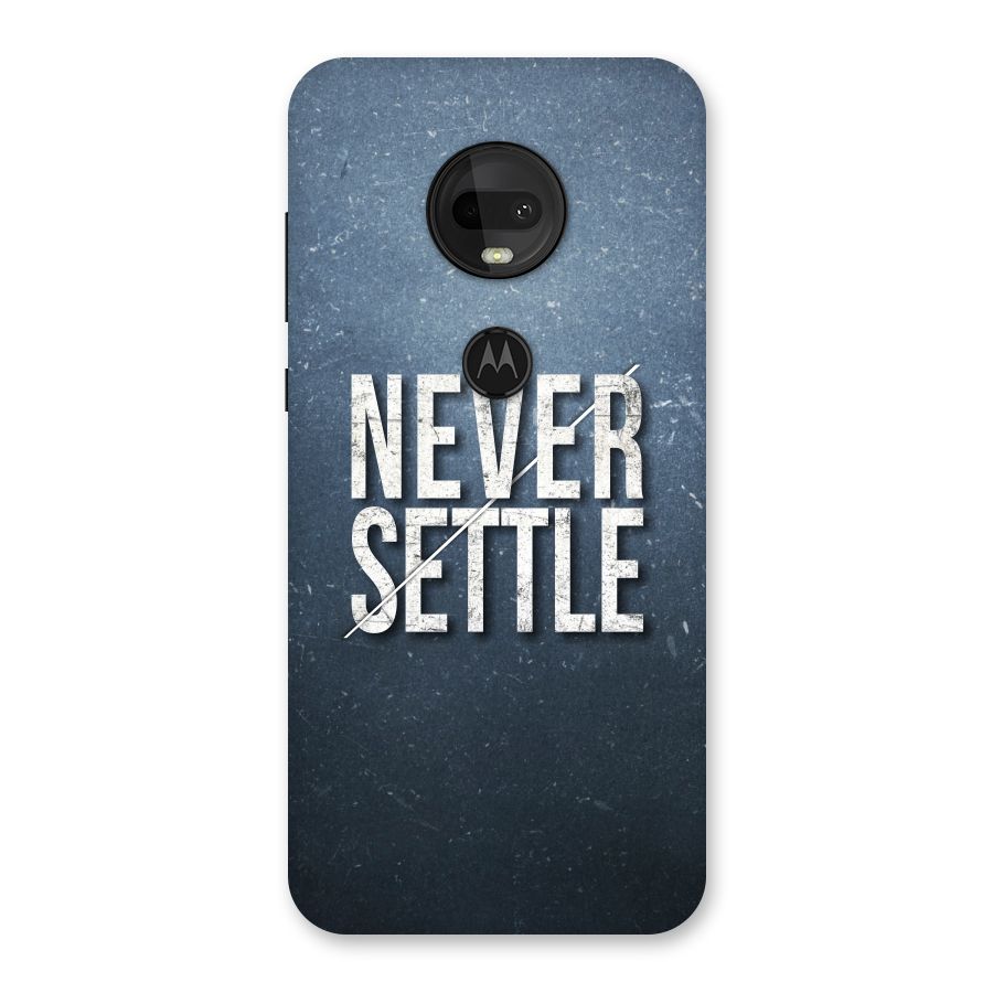 Never Settle Back Case for Moto G7
