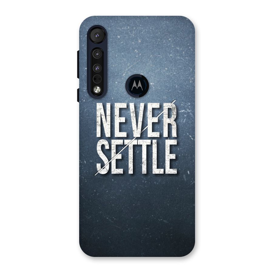 Never Settle Back Case for Motorola One Macro