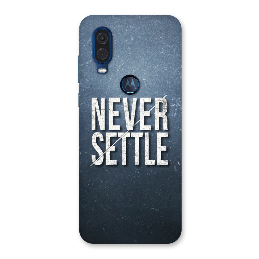 Never Settle Back Case for Motorola One Vision