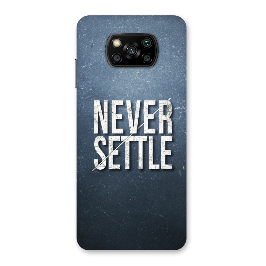 Never Settle Back Case for Poco X3