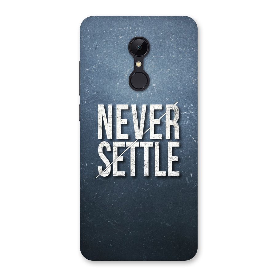 Never Settle Back Case for Redmi 5