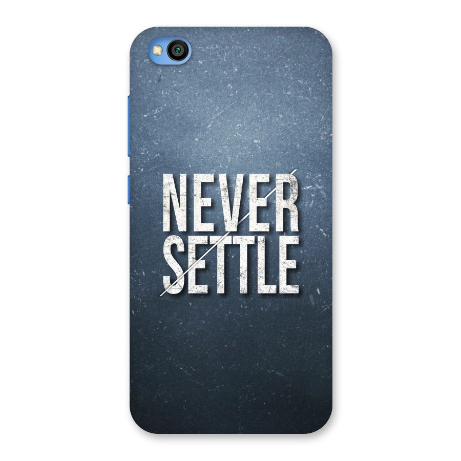 Never Settle Back Case for Redmi Go
