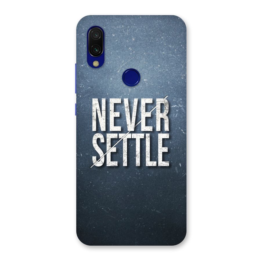 Never Settle Back Case for Redmi Y3