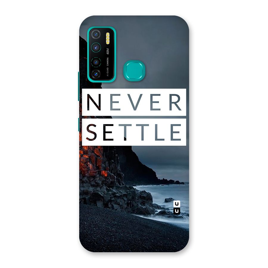 Never Settle Dark Beach Back Case for Infinix Hot 9 Pro