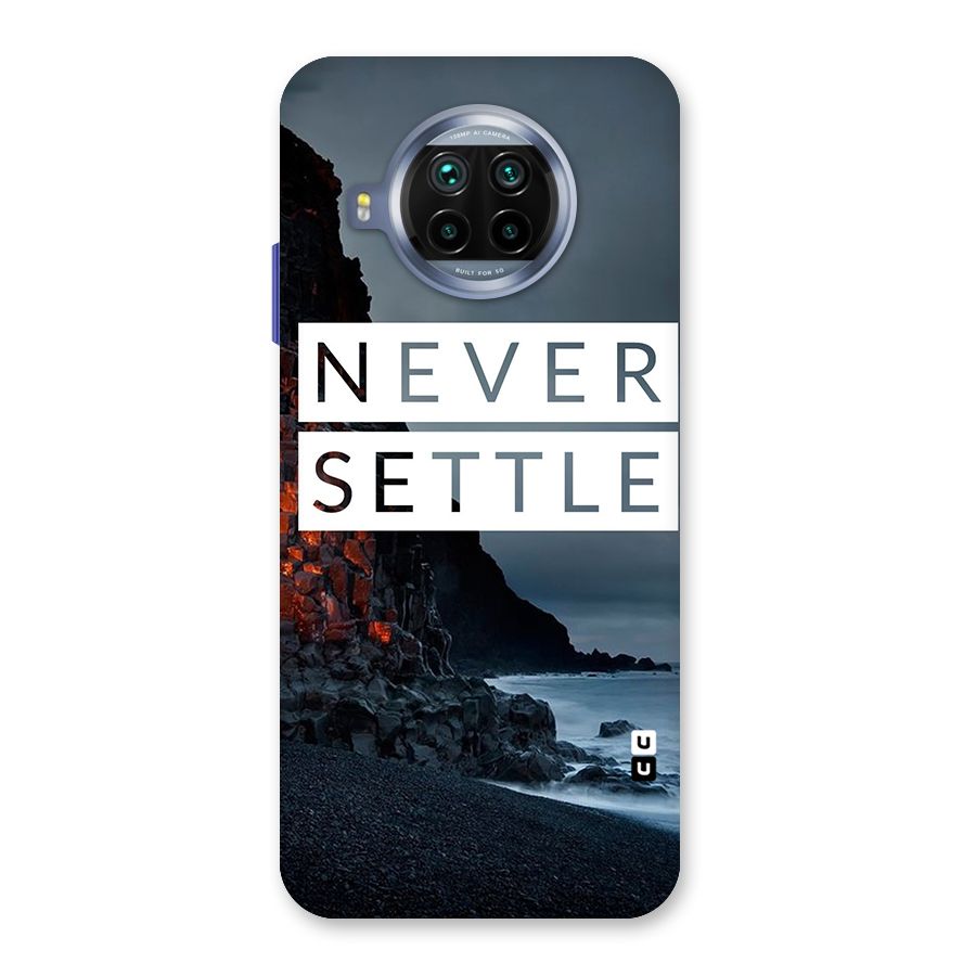 Never Settle Dark Beach Back Case for Mi 10i