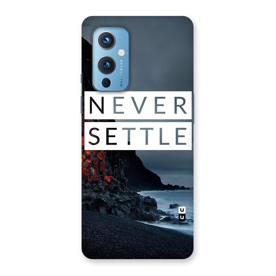 Never Settle Dark Beach Back Case for OnePlus 9
