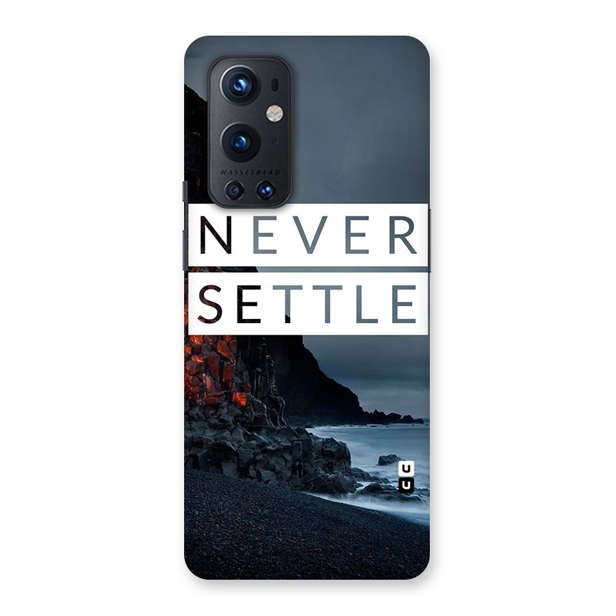 Never Settle Dark Beach Back Case for OnePlus 9 Pro
