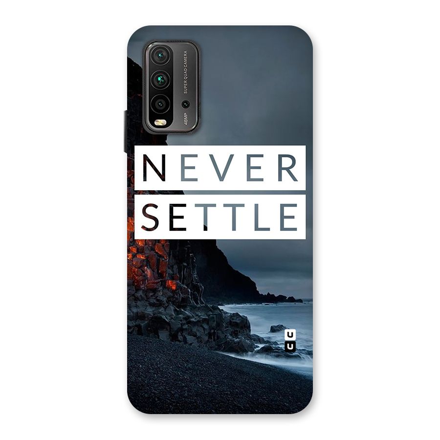 Never Settle Dark Beach Back Case for Redmi 9 Power