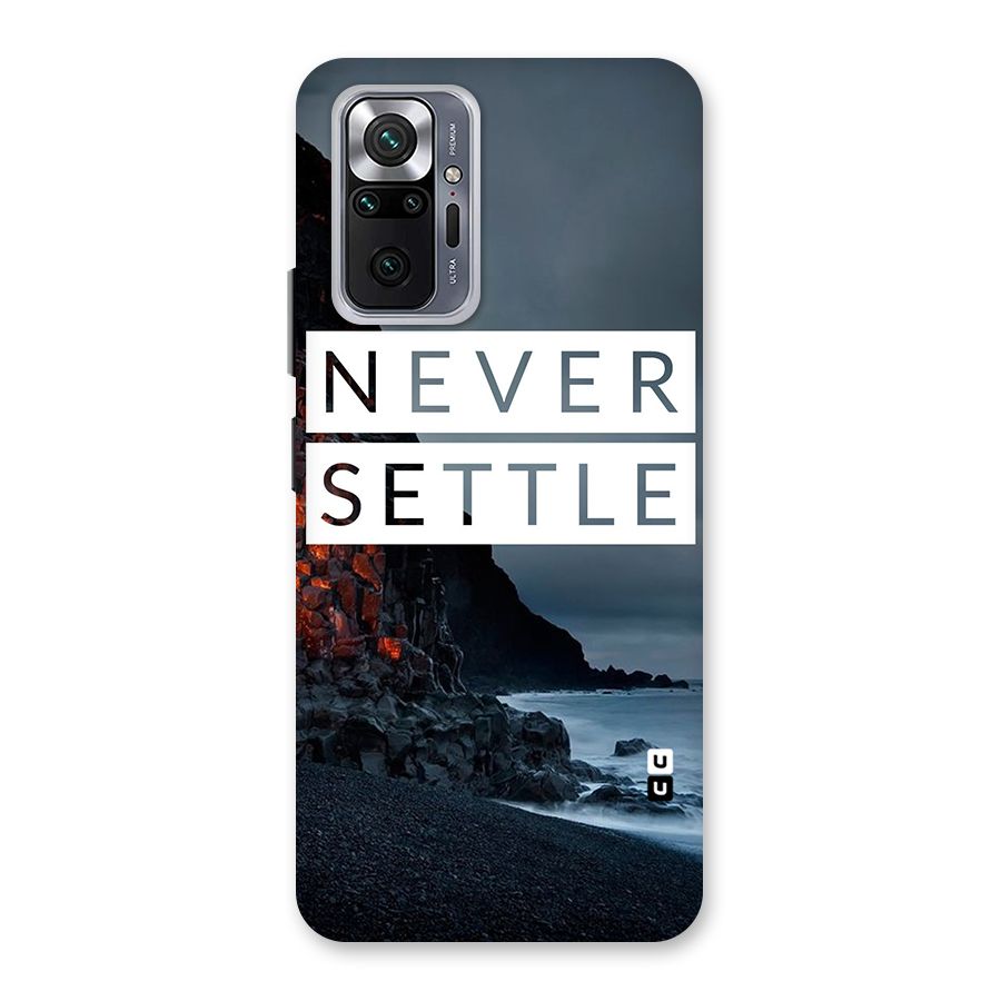 Never Settle Dark Beach Back Case for Redmi Note 10 Pro Max