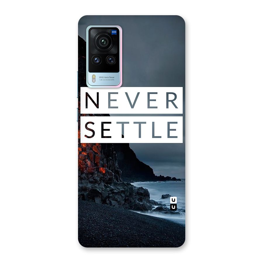 Never Settle Dark Beach Back Case for Vivo X60 Pro