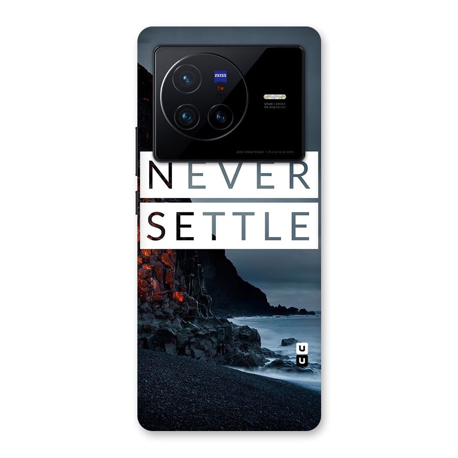 Never Settle Dark Beach Back Case for Vivo X80
