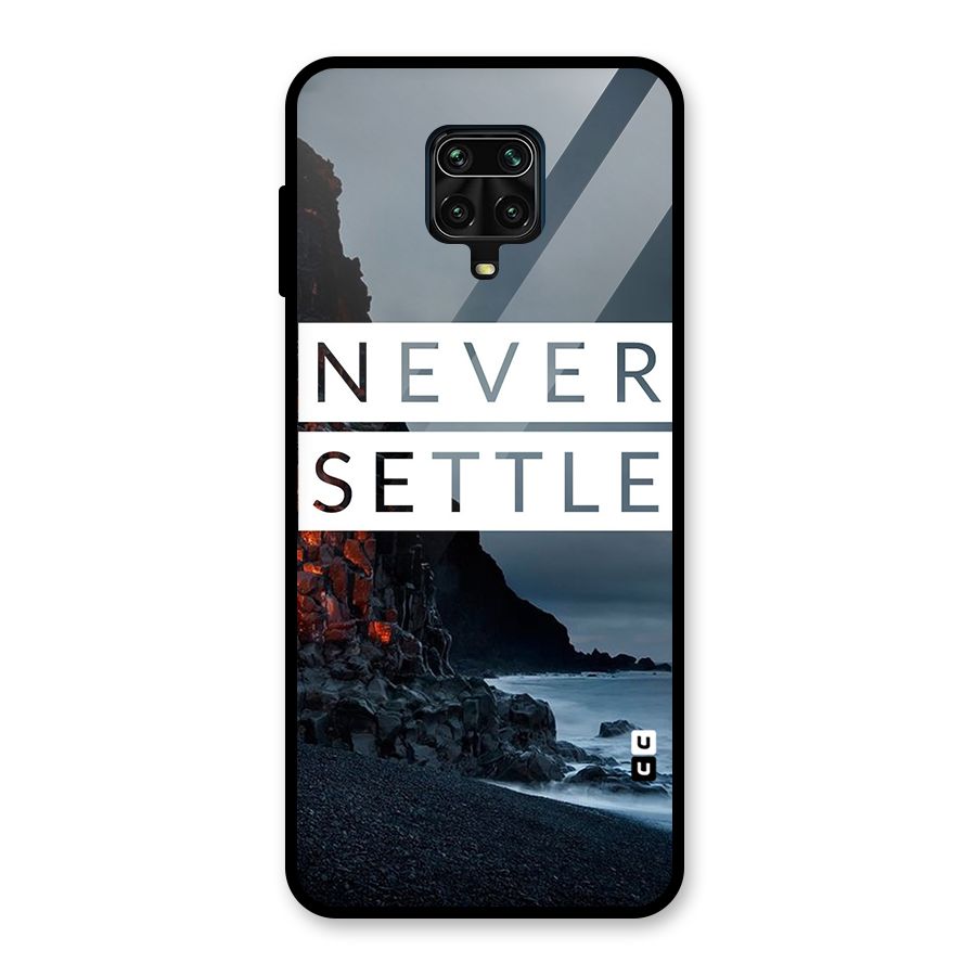Never Settle Dark Beach Glass Back Case for Poco M2 Pro