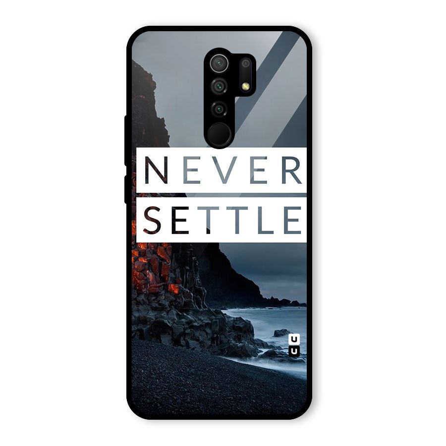 Never Settle Dark Beach Glass Back Case for Redmi 9 Prime