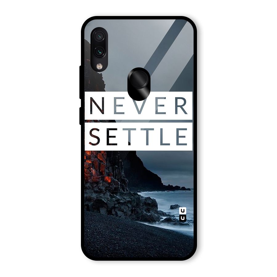 Never Settle Dark Beach Glass Back Case for Redmi Note 7