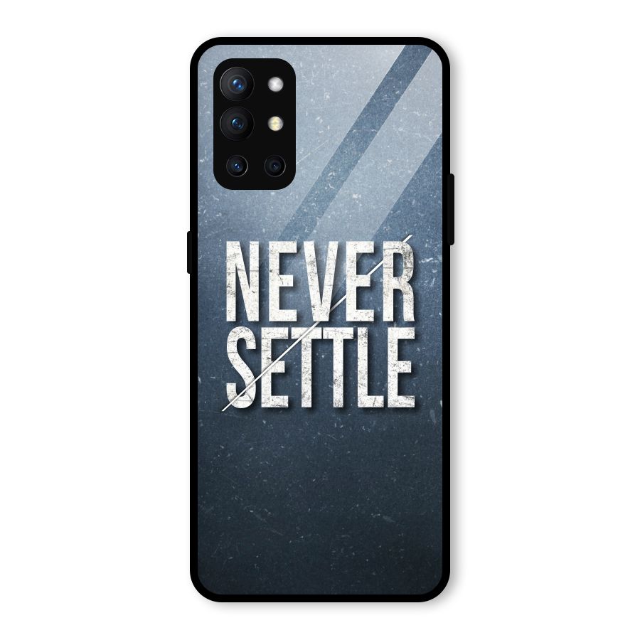 Never Settle Glass Back Case for OnePlus 9R