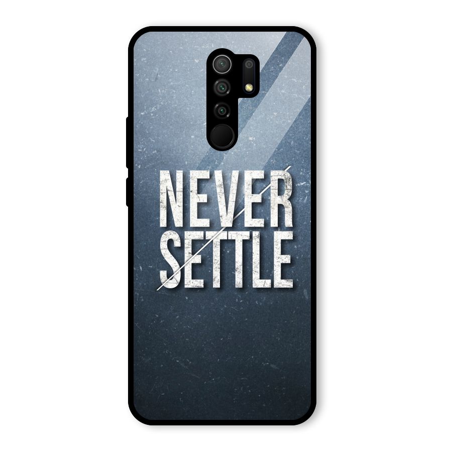 Never Settle Glass Back Case for Poco M2