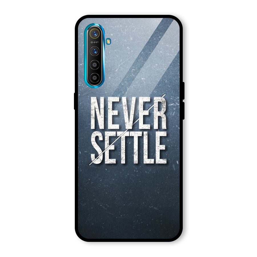 Never Settle Glass Back Case for Realme X2