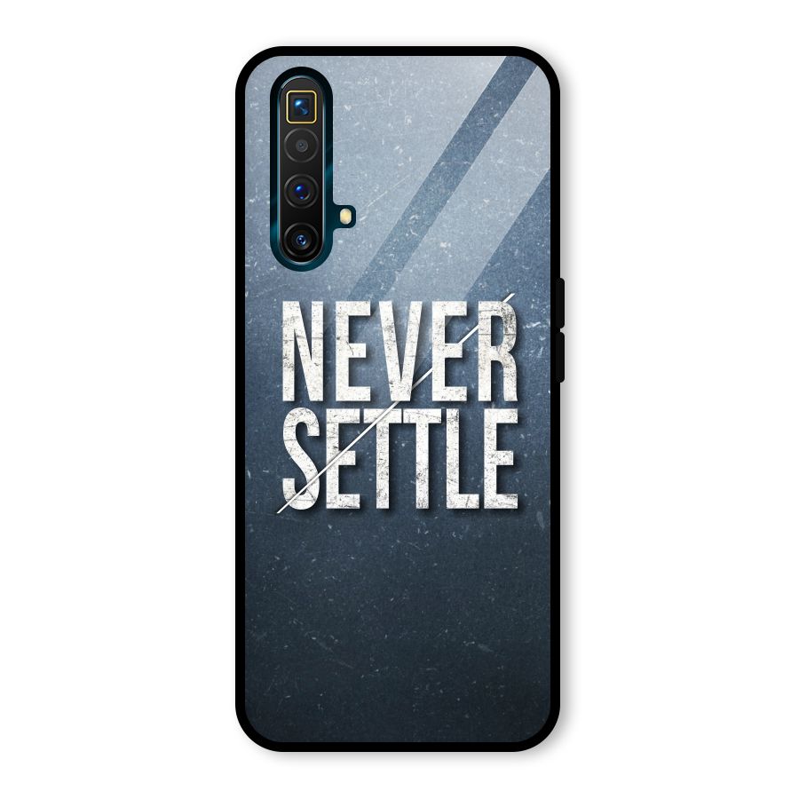 Never Settle Glass Back Case for Realme X3 SuperZoom
