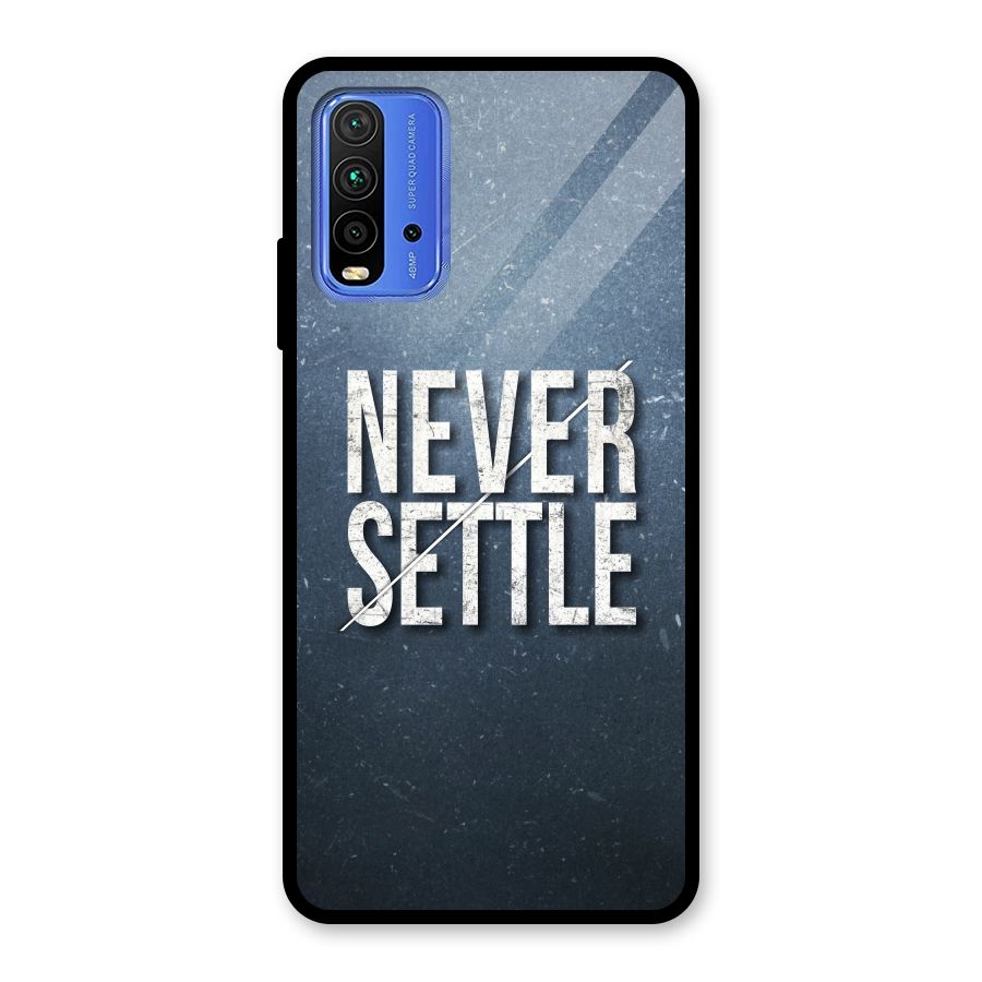 Never Settle Glass Back Case for Redmi 9 Power