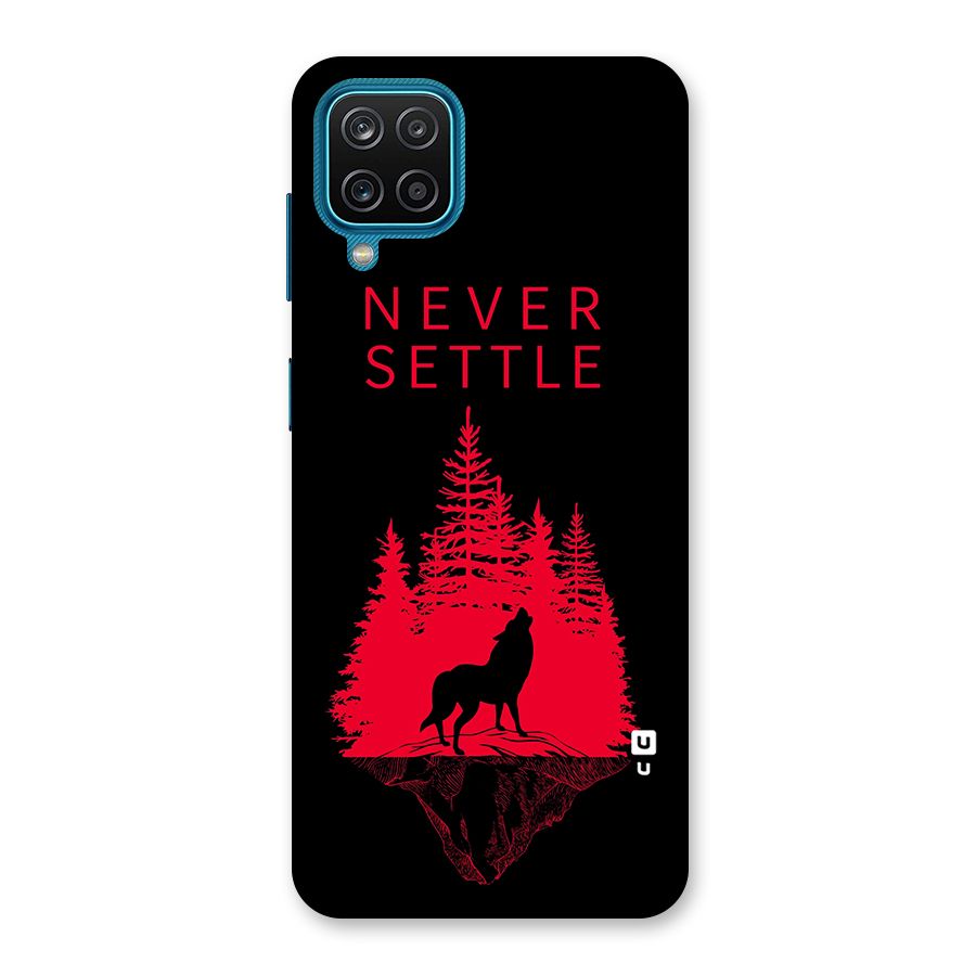 Never Settle Wolf Back Case for Galaxy M12