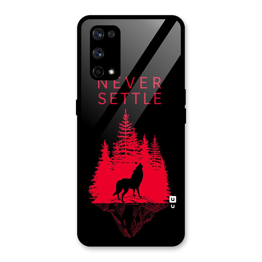Never Settle Wolf Glass Back Case for Realme X7 Pro