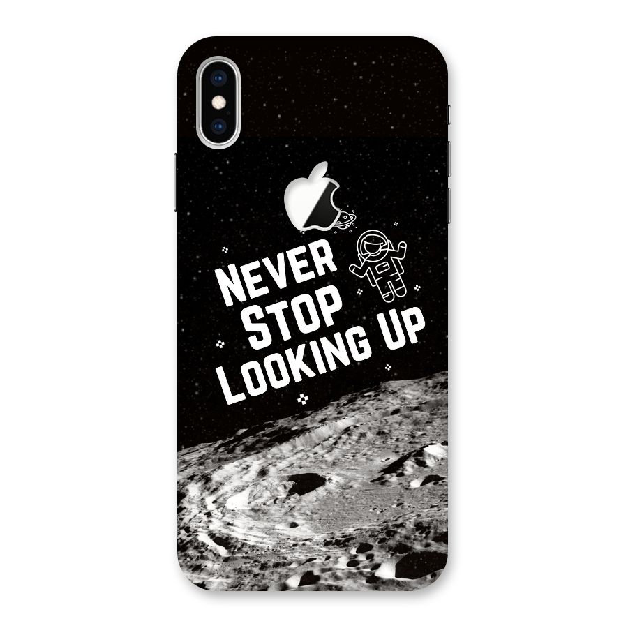 Never Stop Looking Up Back Case for iPhone XS Max Apple Cut