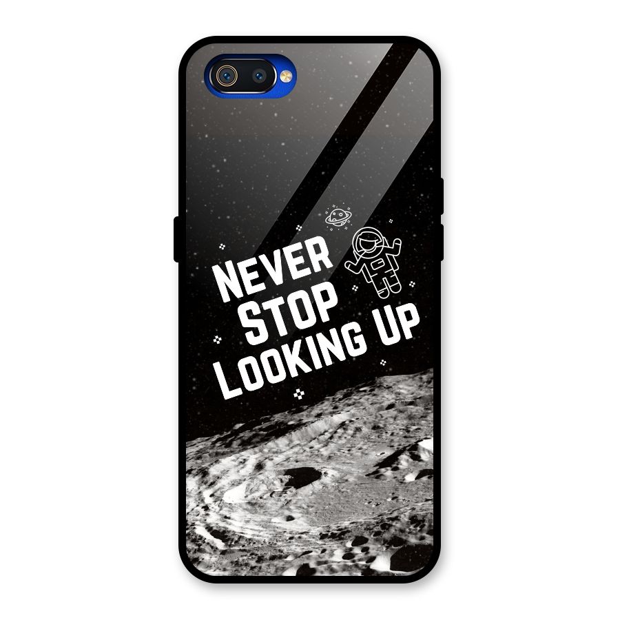Never Stop Looking Up Glass Back Case for Realme C2