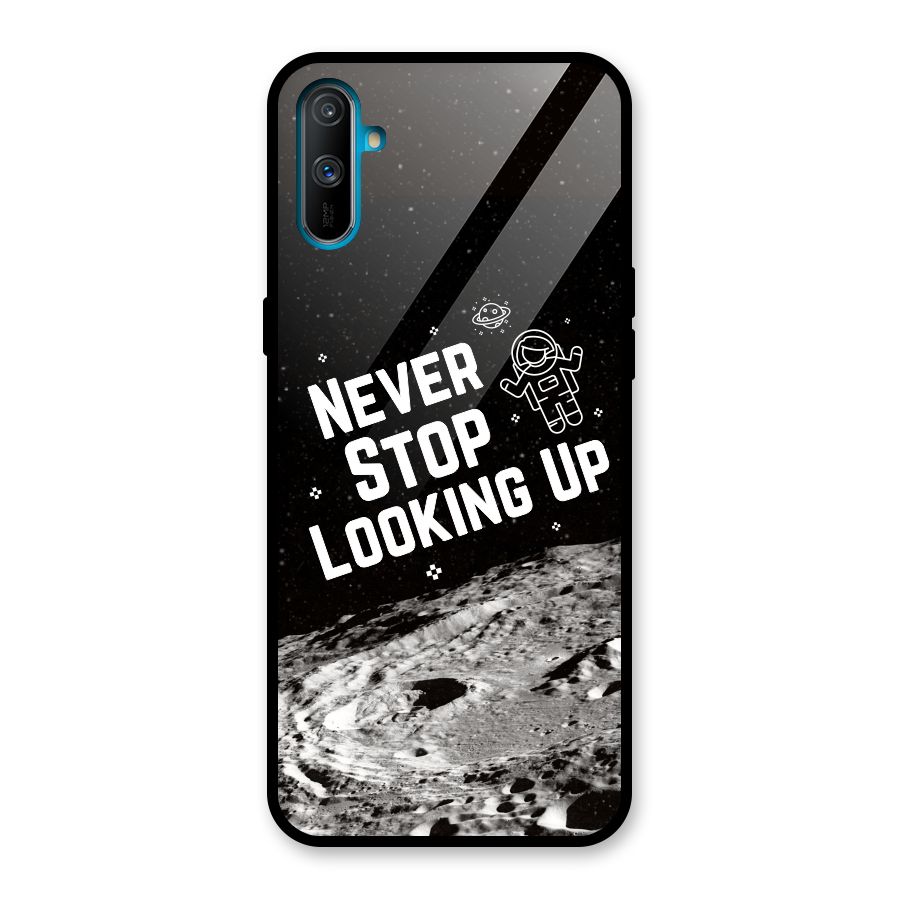 Never Stop Looking Up Glass Back Case for Realme C3