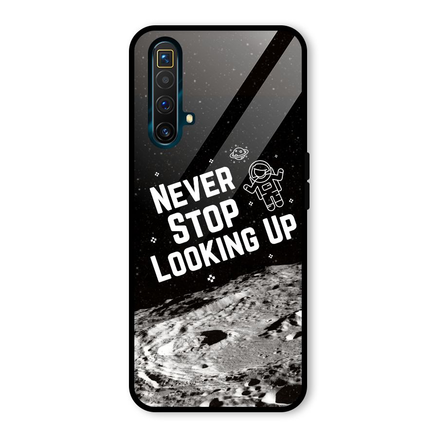 Never Stop Looking Up Glass Back Case for Realme X3
