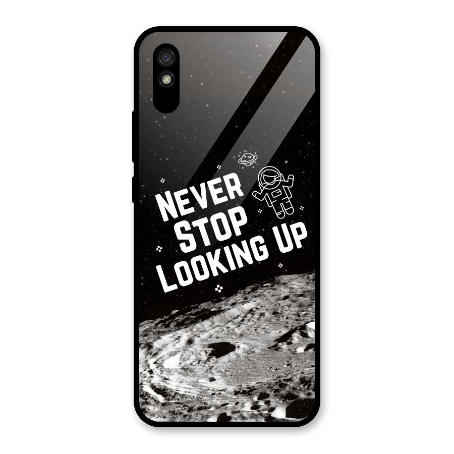 Never Stop Looking Up Glass Back Case for Redmi 9A
